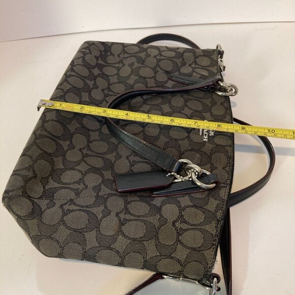 Coach New York Signature Monogram Kelsey Small Shoulder Purse Satchel Bag - Picture 9 of 10